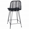 Krzesło barowe 2 pcs Czarny 44,5 x 54,5 x 97,5 cm