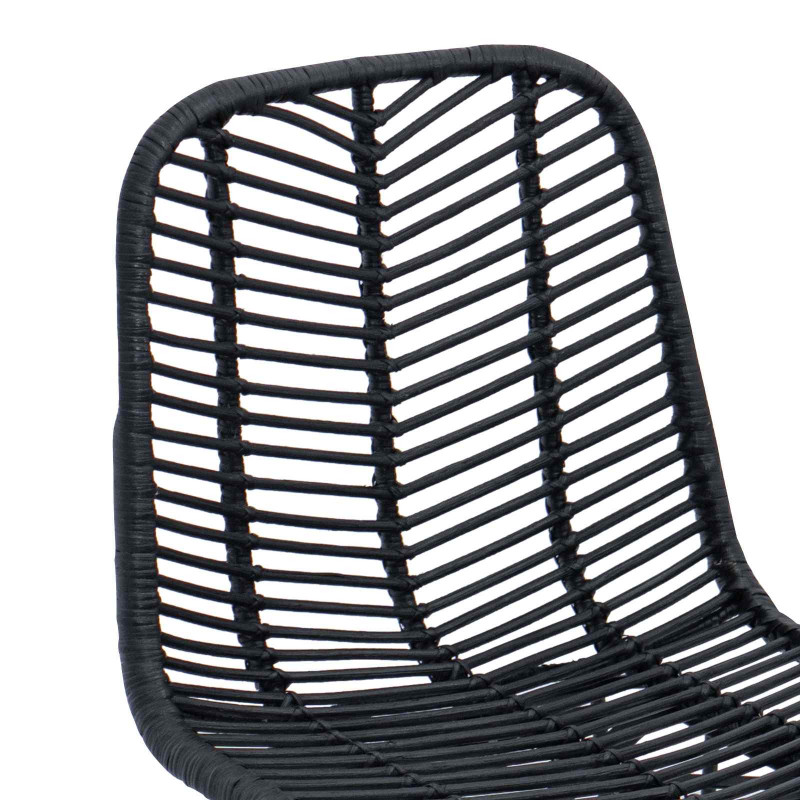 Krzesło barowe 2 pcs Czarny 44,5 x 54,5 x 97,5 cm