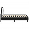 Stelaż łóżka dla malucha z oparciem Czarny 70 x 140 cm PU