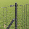 Słupek ogrodzeniowy. 2 pcs Szary Stal Malowana Proszkowo