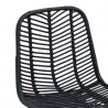 Krzesło barowe 2 pcs Czarny 44,5 x 53 x 111 cm Rattan i żelazo