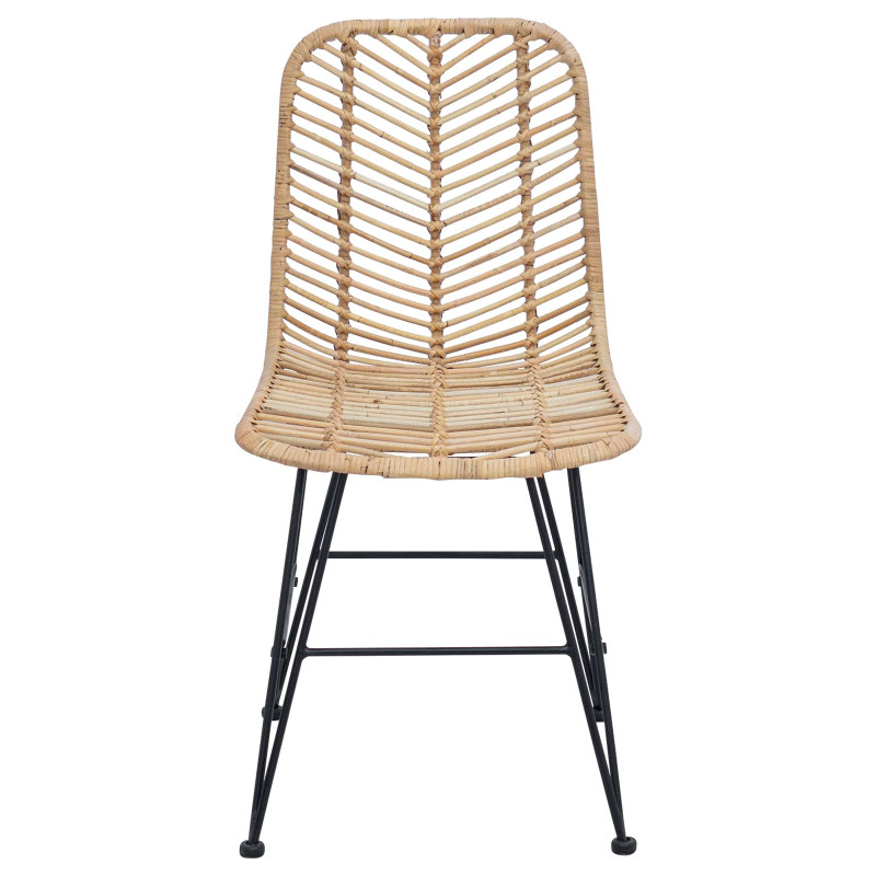 Krzesło jadalniane 2 pcs Naturalny 44 x 47 x 85 cm