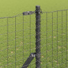 Słupek ogrodzeniowy. 2 pcs Szary Stal Malowana Proszkowo