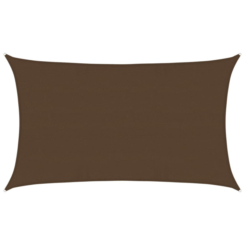 Żagiel przeciwsłoneczny, 160 g/m², brązowy, 5x8 m, HDPE