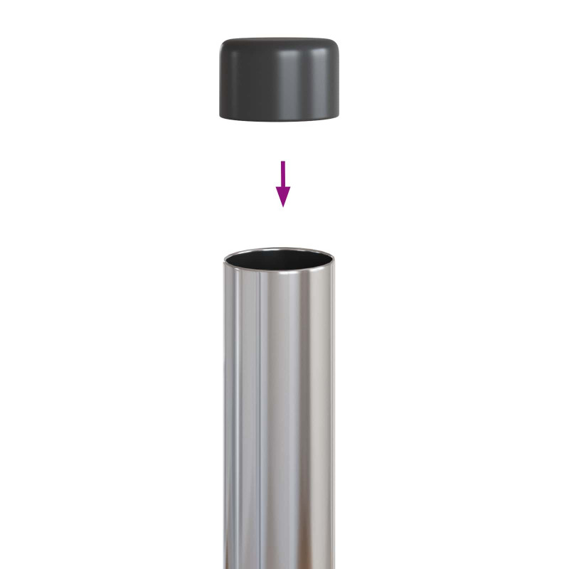 Słupek ogrodzeniowy. 2 pcs Srebrny 50 cm