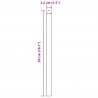 Słupek ogrodzeniowy. 2 pcs Srebrny 50 cm