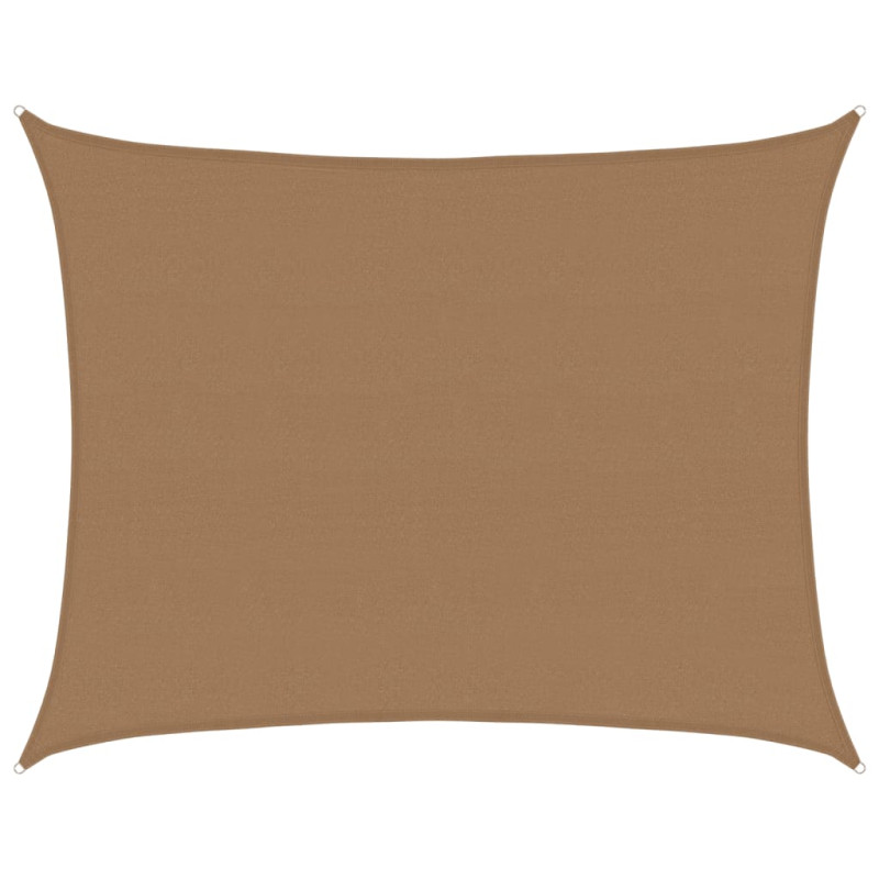 Żagiel przeciwsłoneczny, 160 g/m², taupe, 6x8 m, HDPE