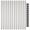 Słupek ogrodzeniowy. 12 pcs Srebrny 50 cm