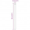 Słupek ogrodzeniowy. 12 pcs Srebrny 50 cm