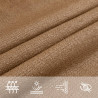 Żagiel przeciwsłoneczny, 160 g/m², taupe, 6x8 m, HDPE