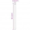 Słupek ogrodzeniowy. 2 pcs Srebrny 60 cm