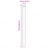 Słupek ogrodzeniowy. 2 pcs Srebrny 70 cm