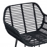 Krzesło barowe 2 pcs Czarny 55 x 52 x 105 cm Rattan i żelazo