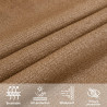 Żagiel przeciwsłoneczny, 160 g/m², taupe, 6x8 m, HDPE