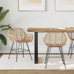 Krzesło jadalniane 2 pcs Naturalny 55 x 50 x 74 cm
