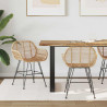 Krzesło jadalniane 2 pcs Naturalny 55 x 50 x 74 cm