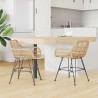 Krzesło jadalniane 2 pcs Naturalny 55 x 50 x 74 cm