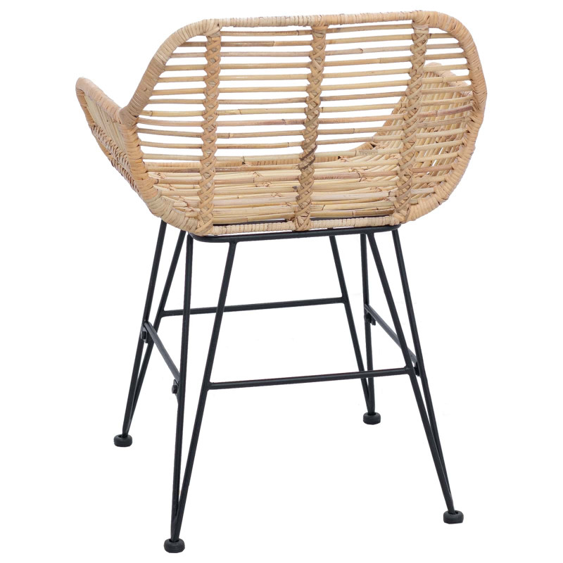 Krzesło jadalniane 2 pcs Naturalny 55 x 50 x 74 cm