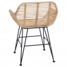 Krzesło jadalniane 2 pcs Naturalny 55 x 50 x 74 cm