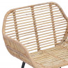 Krzesło jadalniane 2 pcs Naturalny 55 x 50 x 74 cm