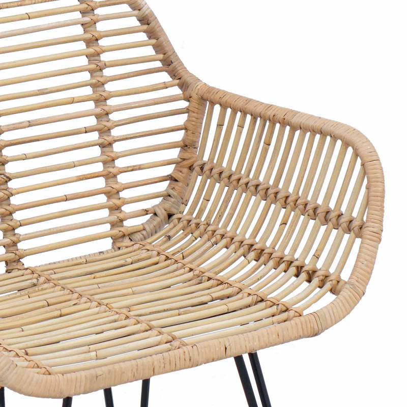 Krzesło jadalniane 2 pcs Naturalny 55 x 50 x 74 cm