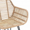 Krzesło jadalniane 2 pcs Naturalny 55 x 50 x 74 cm