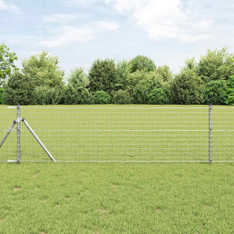 Słupek ogrodzeniowy. 2 pcs Srebrny 90 cm