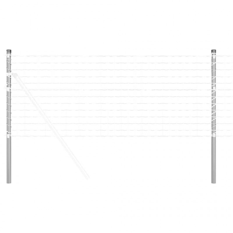 Słupek ogrodzeniowy. 2 pcs Srebrny 90 cm