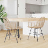 Krzesło jadalniane 2 pcs Naturalny 44 x 44 x 74 cm