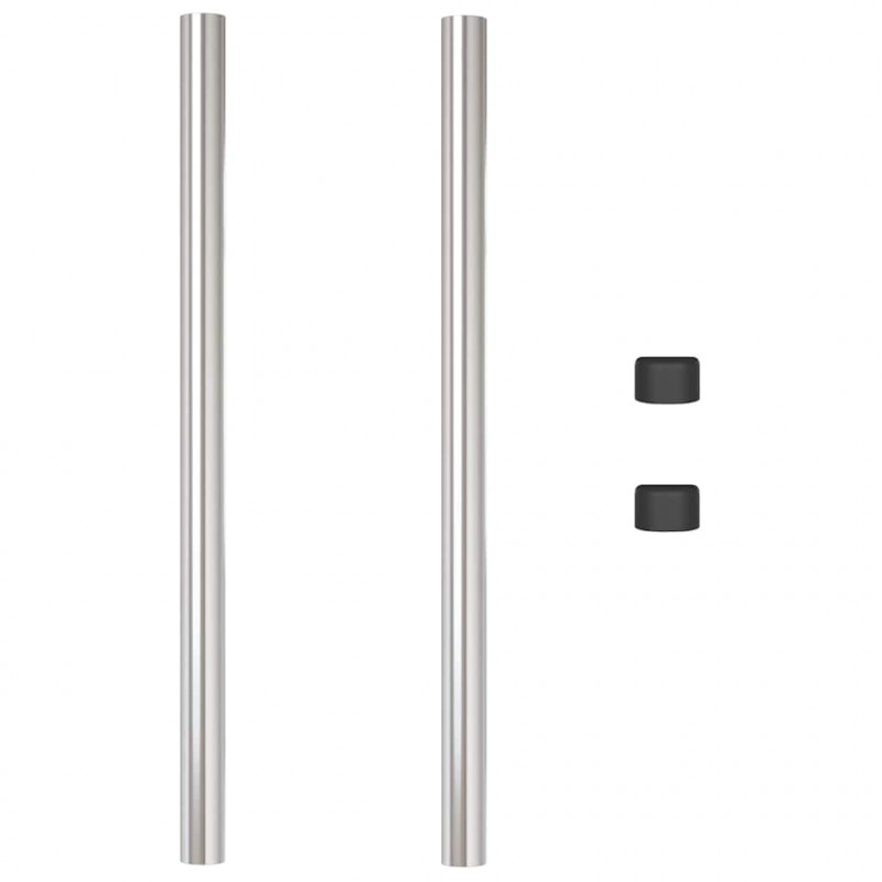 Słupek ogrodzeniowy. 2 pcs Srebrny 90 cm
