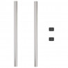 Słupek ogrodzeniowy. 2 pcs Srebrny 90 cm