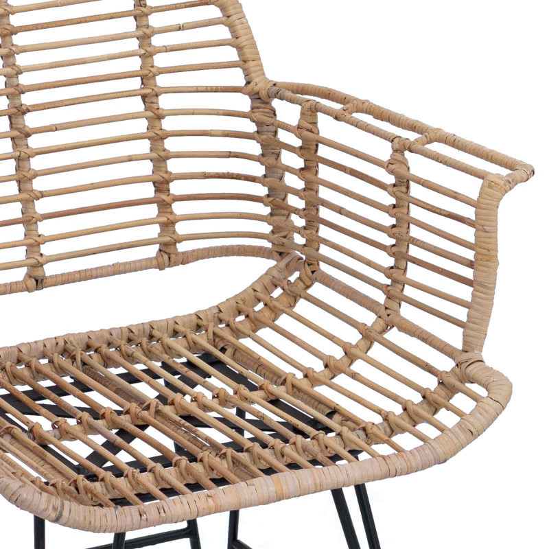 Krzesło jadalniane 2 pcs Naturalny 44 x 44 x 74 cm