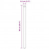 Słupek ogrodzeniowy. 12 pcs Srebrny 90 cm