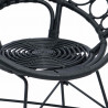 Krzesło jadalniane 2 pcs Czarny 49 x 51 x 81 cm Rattan i żelazo