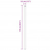 Słupek ogrodzeniowy. 2 pcs Srebrny 110 cm