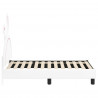 Stelaż łóżka dla malucha z oparciem Biały 70 x 140 cm PU