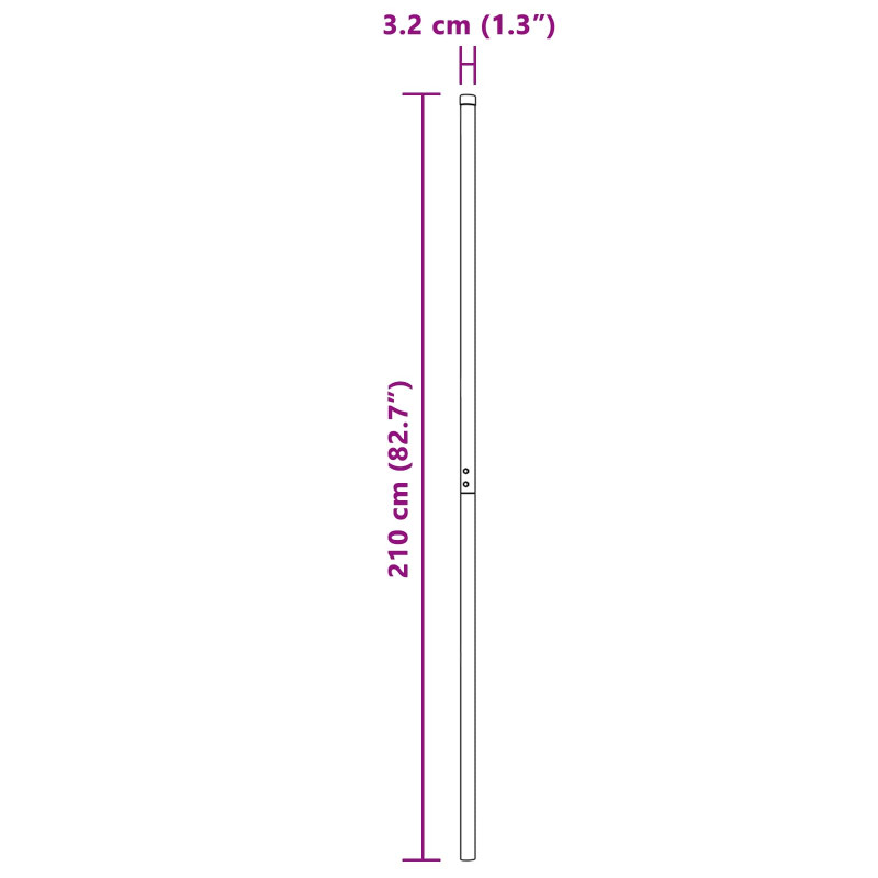 Słupek ogrodzeniowy. 12 pcs Srebrny Stal Malowana Proszkowo