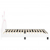Łóżko Dziecięce z Ramą i Zagłówkiem Biały 90 x 200 cm PU