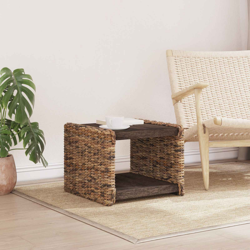 Stolik kawowy Naturalny 45 x 45 x 45 cm Lite drewno mahoniowe