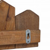 Wieszak Brązowy 48 x 8 x 15 cm Lite drewno mahoniowe