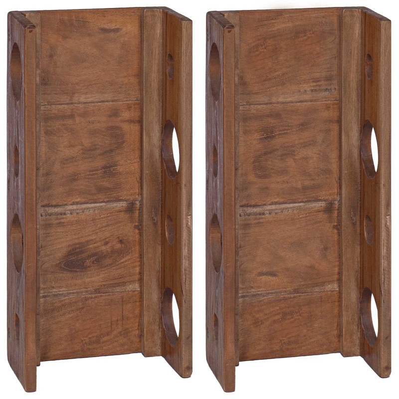 Stojak Brązowy 24 x 13 x 54 cm Lite drewno mahoniowe