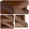 Regał na wino Naturalny 24 x 14 x 80 cm Lite drewno mahoniowe