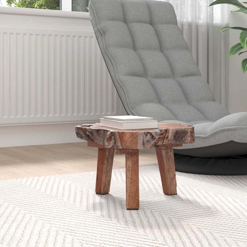 Stolik nocny Brązowy 40 x 40 x 25 cm Lite Drewno Recyklingowe
