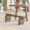 ławka Naturalny 110 x 30 x 34 cm Lite drewno teakowe