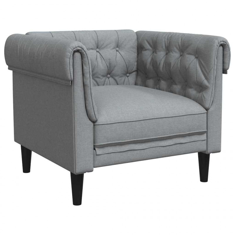 Sofa Jasnoszary 78,5 x 74,5 x 74,5 cm Poliester