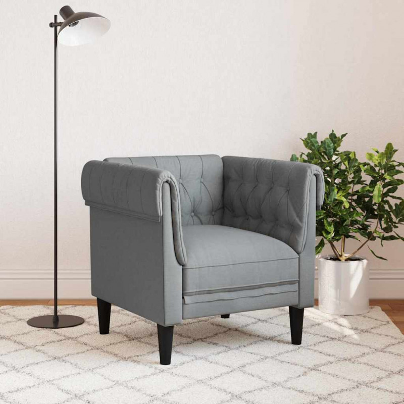 Sofa Jasnoszary 78,5 x 74,5 x 74,5 cm Poliester