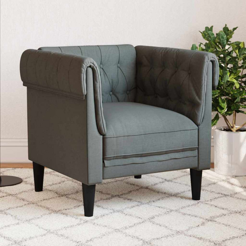 Sofa Ciemnoszary 78,5 x 74,5 x 74,5 cm Poliester