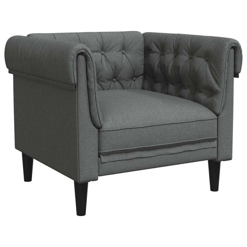 Sofa Ciemnoszary 78,5 x 74,5 x 74,5 cm Poliester
