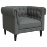 Sofa Ciemnoszary 78,5 x 74,5 x 74,5 cm Poliester