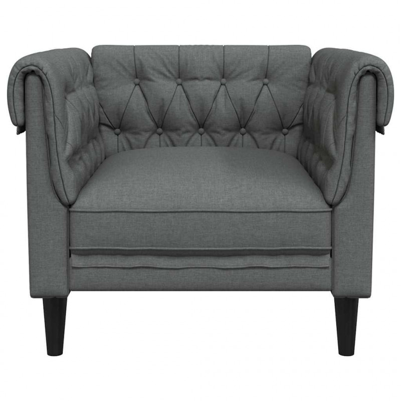 Sofa Ciemnoszary 78,5 x 74,5 x 74,5 cm Poliester